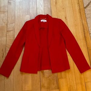Calvin Klein Red Open Front Blazer